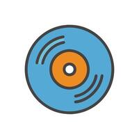 Unique Vinyl Record Icon for Art Projects vector