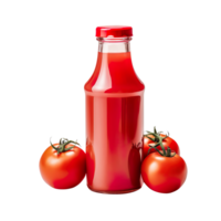 Bottle with tomato juice isolated on transparent background png