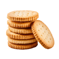 A pile of shortbread cookies isolated on transparent background png