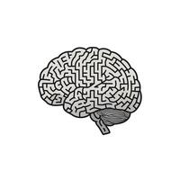 Brain With a Maze for Obsessive-Compulsive Disorder vector