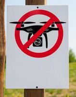 quadcopter prohibited sign close up photo