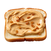 Bread with peanut butter isolated on transparent background png