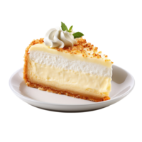 Cheesecake slice isolated on transparent background png