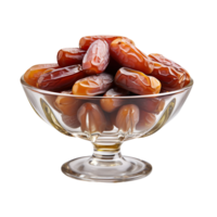 bowl of dates isolated on transparent background png