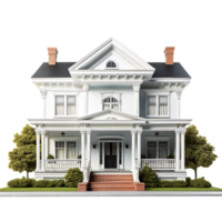 Colonial House isolated on transparent background png