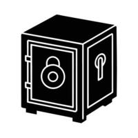 Alternate safe vault icon with lock for secure funds vector