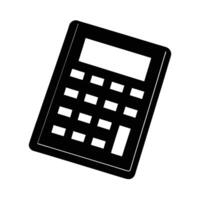 Calculator silhouette on white background for precise expense tracking and budgeting vector