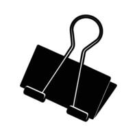 Dynamic binder clip silhouette emphasizing efficient document management in offices vector