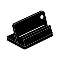 Dynamic business card holder silhouette emphasizing executive brand identity vector
