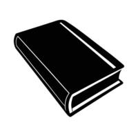 Closed book silhouette on white background for confidential corporate records and knowledge vector