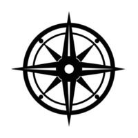 Dynamic compass drawing tool silhouette on white background for visionary planning vector