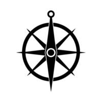 Compass drawing tool silhouette on white background for strategic business navigation vector