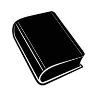 Dynamic closed book silhouette on white background representing secure data archives vector