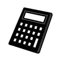 Dynamic calculator silhouette on white background for efficient cost management vector