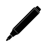 Modern highlighter pen silhouette on white background for efficient note marking vector