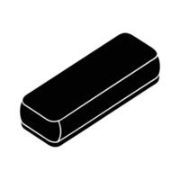 Business eraser silhouette on white background for error correction in documents vector