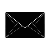 Modern envelope silhouette on white background for efficient communication delivery vector