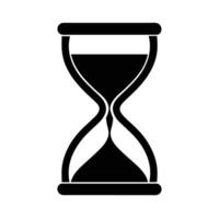 Dynamic hourglass silhouette on white background for efficient time tracking vector