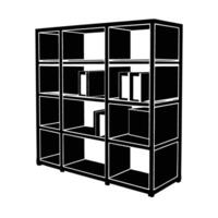 Alternate office shelving icon for efficient space management vector