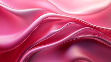 A smooth and luxurious pink silk fabric elegantly drapes and flows, creating gentle undulations that evoke feelings of comfort, warmth, and grace in visual form. photo
