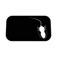 Mouse pad silhouette for office work and productivity vector