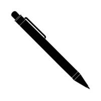 Business mechanical pencil silhouette on white background for precise document drafting vector