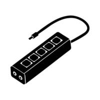 Alternate power strip icon for efficient electrical management vector