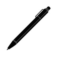 Dynamic mechanical pencil silhouette on white background for efficient note taking vector