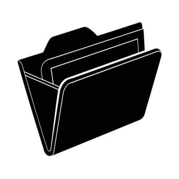 Alternate file folder icon open for easy record keeping vector