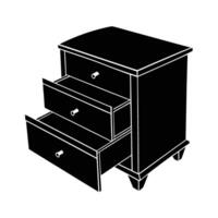 Alternate open drawer icon for easy file retrieval vector