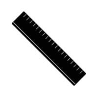 Ruler silhouette on white for precise measurements vector