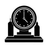Desk clock showing office hours for effective corporate time management vector