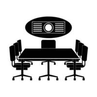 Alternate boardroom icon with projector for effective team presentations vector