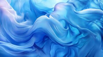An abstract representation of flowing blue fabric that creates a mesmerizing sense of movement, inviting viewers into a world of softness and tranquility. photo