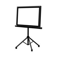 Mobile whiteboard on wheeled stand enabling creative team sessions and planning vector