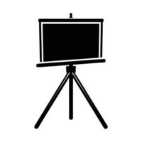 Classic presentation board on a tripod stand for effective corporate communication vector