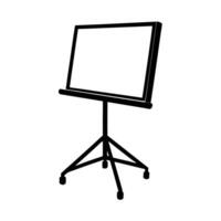 Classic whiteboard on wheeled stand for collaborative office brainstorming sessions vector