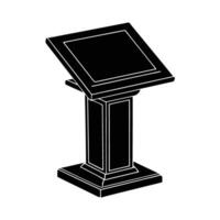 Traditional wooden lectern offering dignified presentation support in corporate settings vector