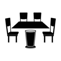 Glass of water on conference table for refreshing office hydration during meetings vector