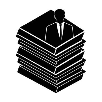 Stack of business proposal documents for comprehensive project planning and strategy vector