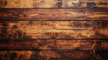Detailed dark wood texture. Close-up of wooden planks showing grain and patterns. Rustic charm. Ideal for backgrounds and designs. photo
