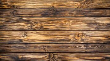 Rustic wooden planks arranged horizontally with a distinct grain pattern in warm brown and golden tones, creating a natural backdrop. photo