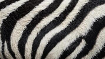 Striking black and white zebra pattern creating an attractive, animalistic background. Zebra stripes make a bold statement. photo
