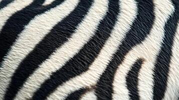 Close up on striking monochrome pattern reveals zebra's unique fur. Every zebra has a pattern that acts like a fingerprint. photo