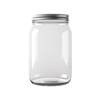Empty blank white jar isolated on transparent background png