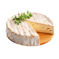 Delicious creamy camembert cheese isolated on transparent background png