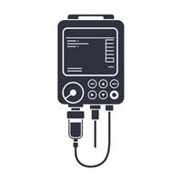 A medical device with a monitor and a cord vector