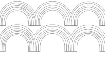 A drawing of a set of arches vector