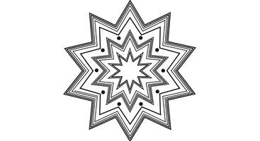 A star with a black and white design vector