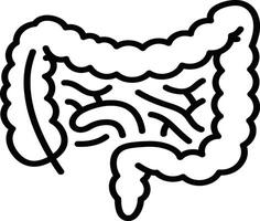 An outline of the human digestive system vector